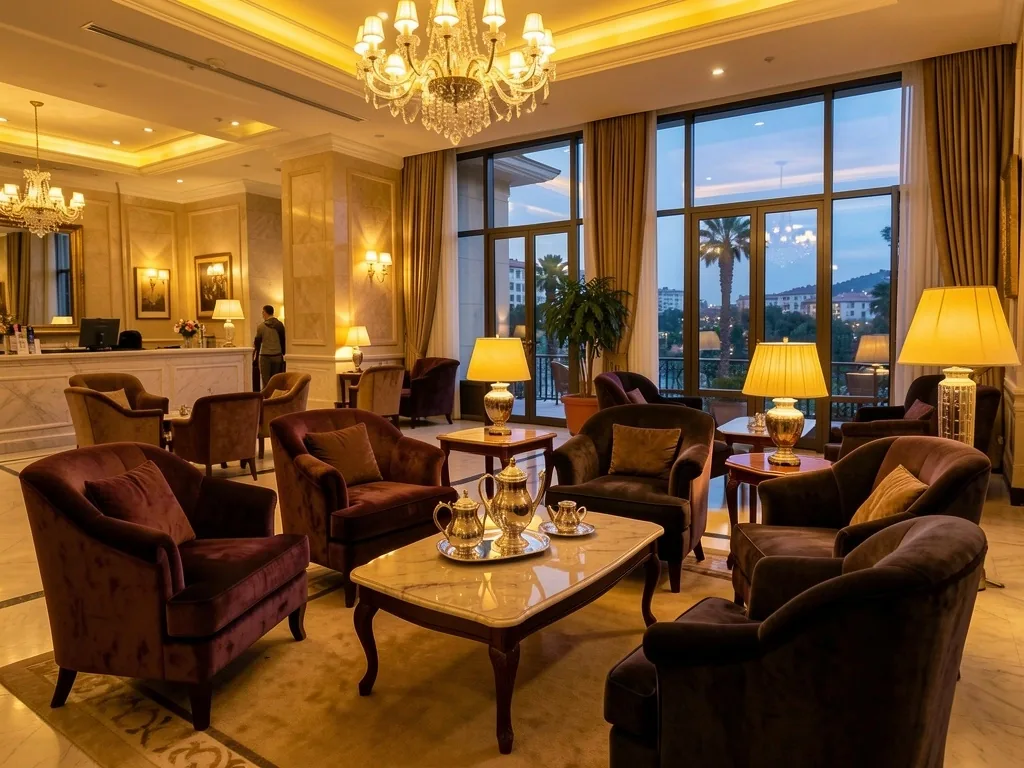 Axevures iletişim — otel lobi atmosferi