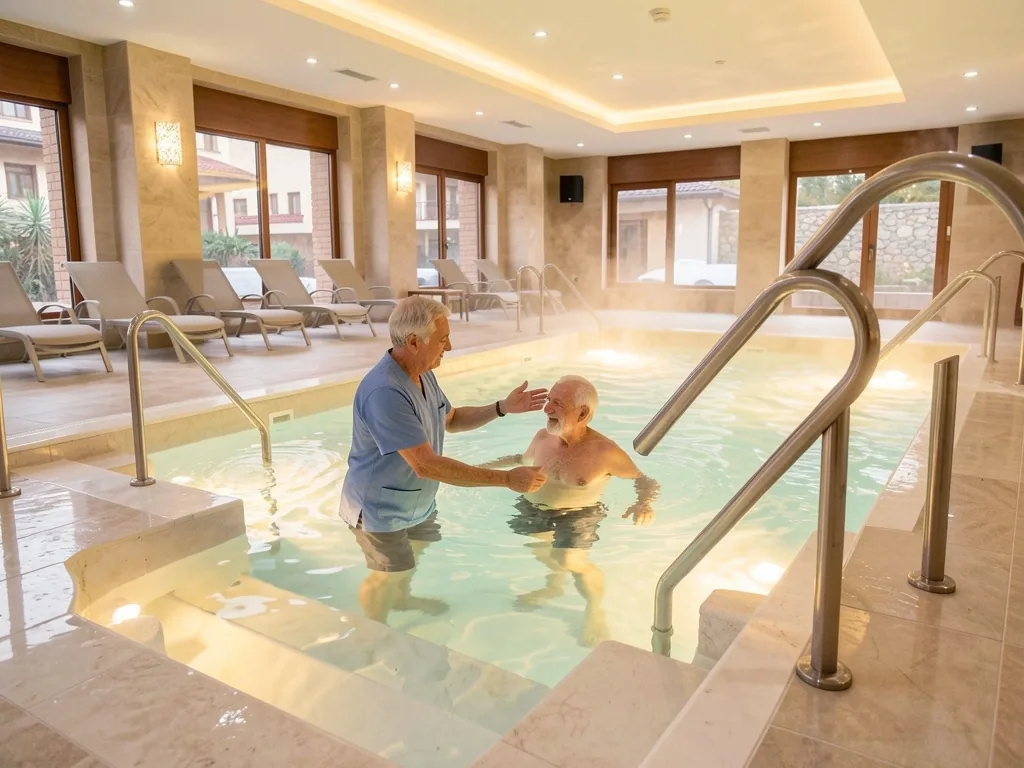 Termal otel fizik tedavi ve rehabilitasyon salonu, su içi egzersiz